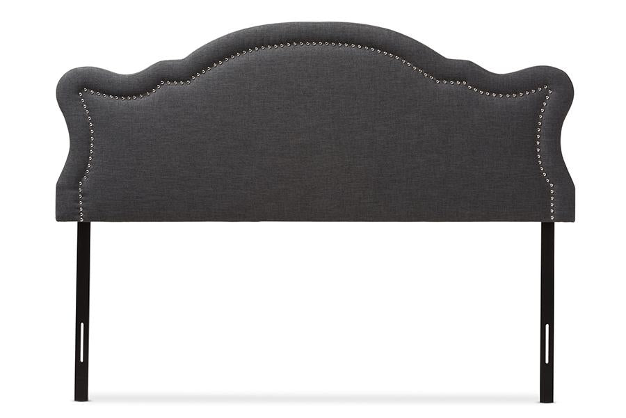 Baxton Studio Avery Modern and Contemporary Dark Grey Fabric Full Size Headboard