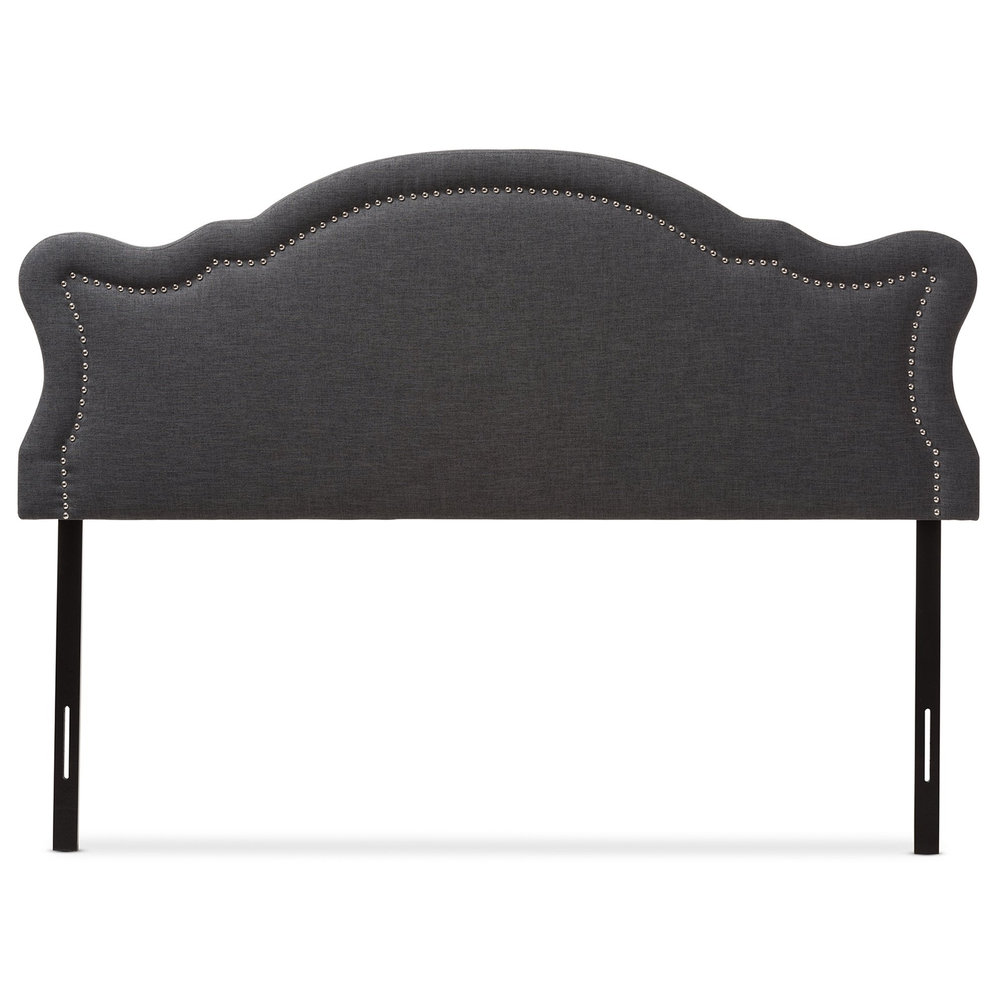 Baxton Studio Avery Modern and Contemporary Dark Grey Fabric King Size Headboard