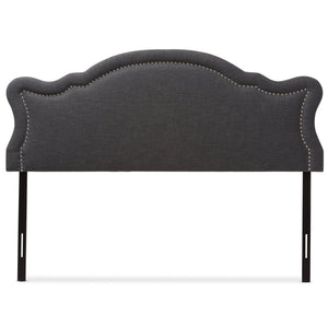 Baxton Studio Avery Modern and Contemporary Dark Grey Fabric Full Size Headboard