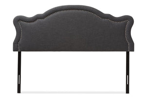 Baxton Studio Avery Modern and Contemporary Dark Grey Fabric Queen Size Headboard