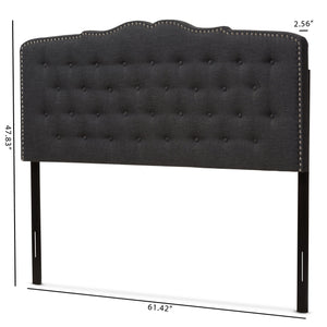 Baxton Studio Lucy Modern and Contemporary Dark Grey Fabric King Size Headboard