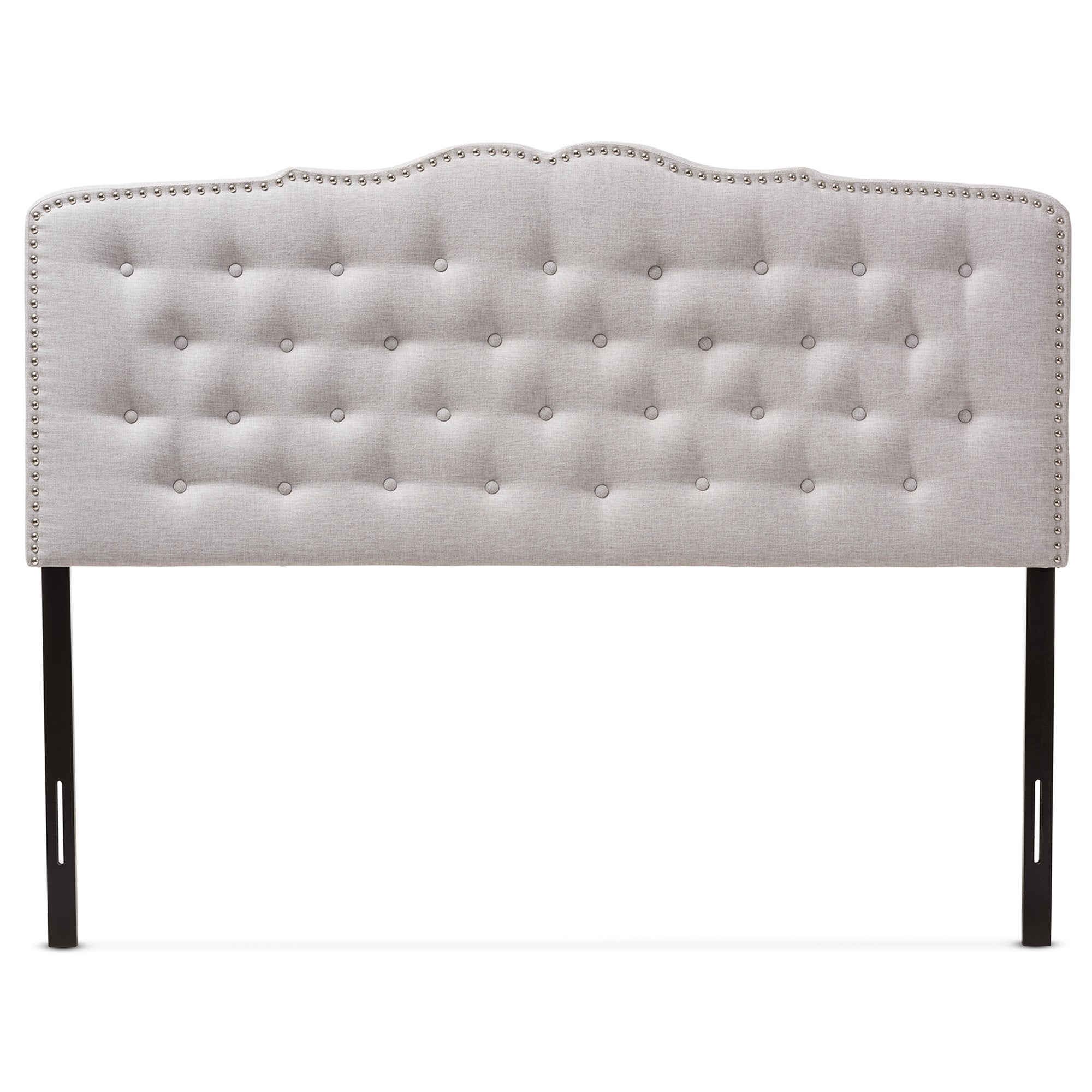 Baxton Studio Lucy Modern and Contemporary Greyish Beige Fabric Full Size Headboard