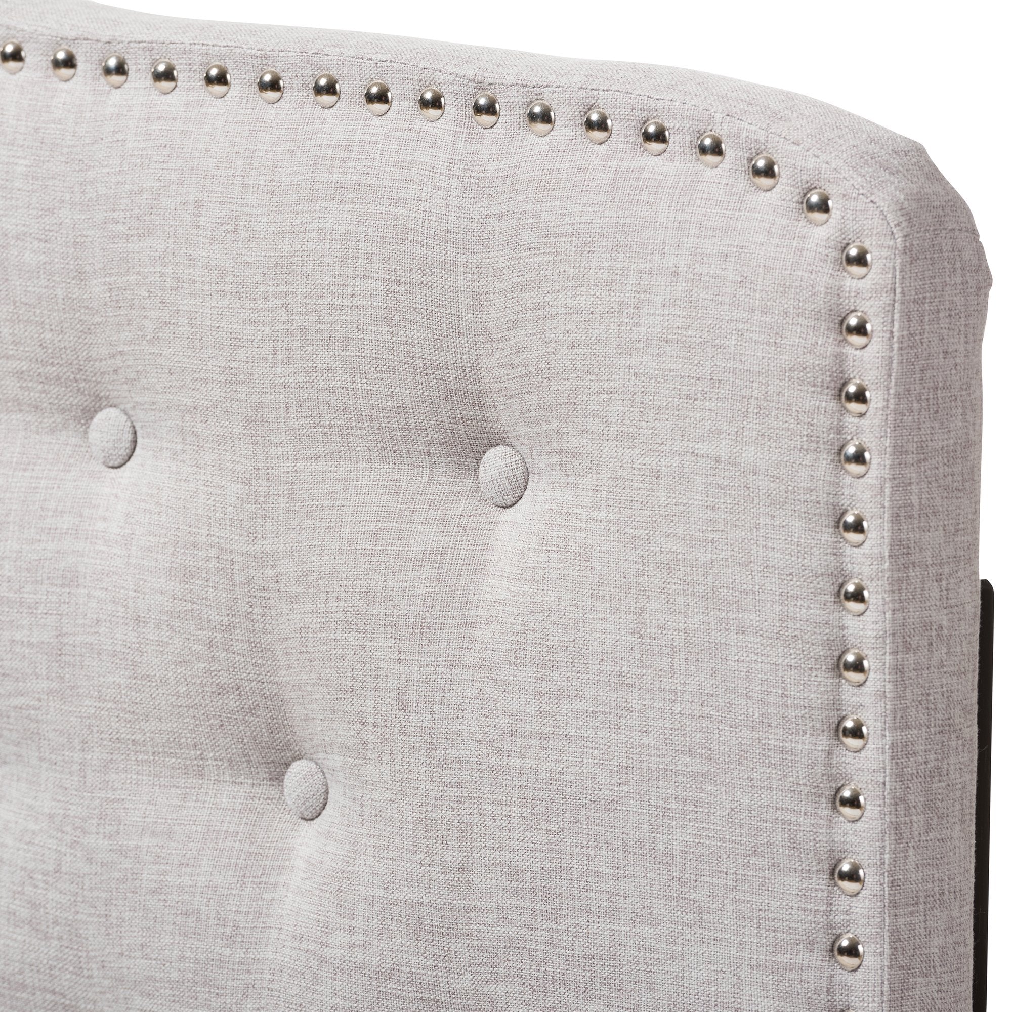 Baxton Studio Lucy Modern and Contemporary Greyish Beige Fabric Full Size Headboard