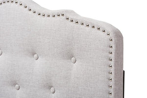 Baxton Studio Lucy Modern and Contemporary Greyish Beige Fabric Twin Size Headboard