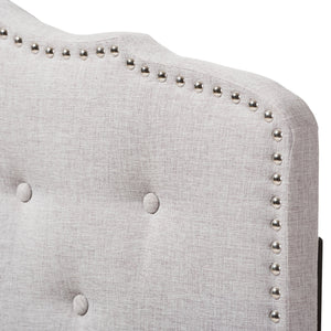 Baxton Studio Lucy Modern and Contemporary Greyish Beige Fabric Twin Size Headboard