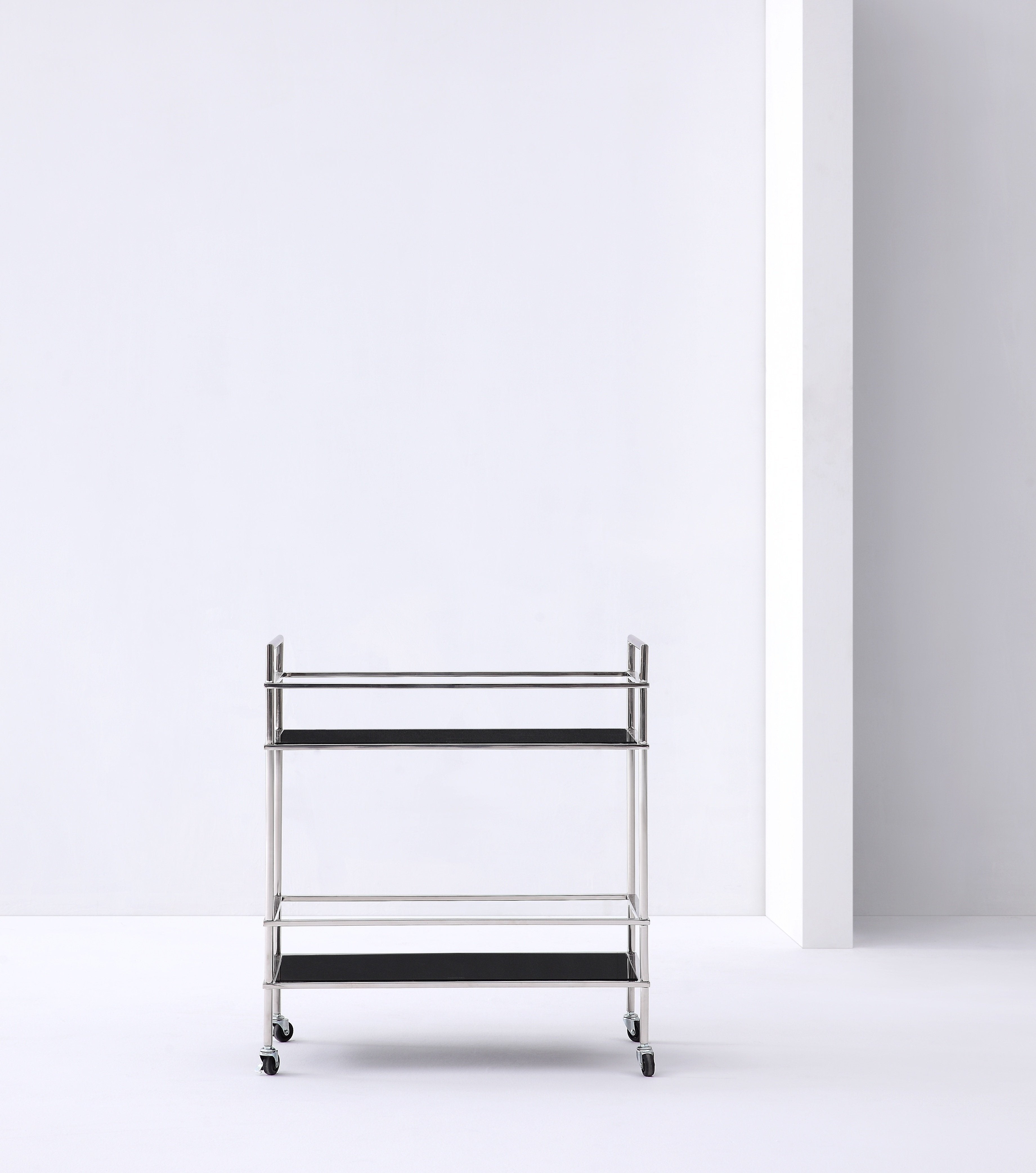 Whiteline Modern Living - Jessica Side Table/Bar Cart - UNQFurniture