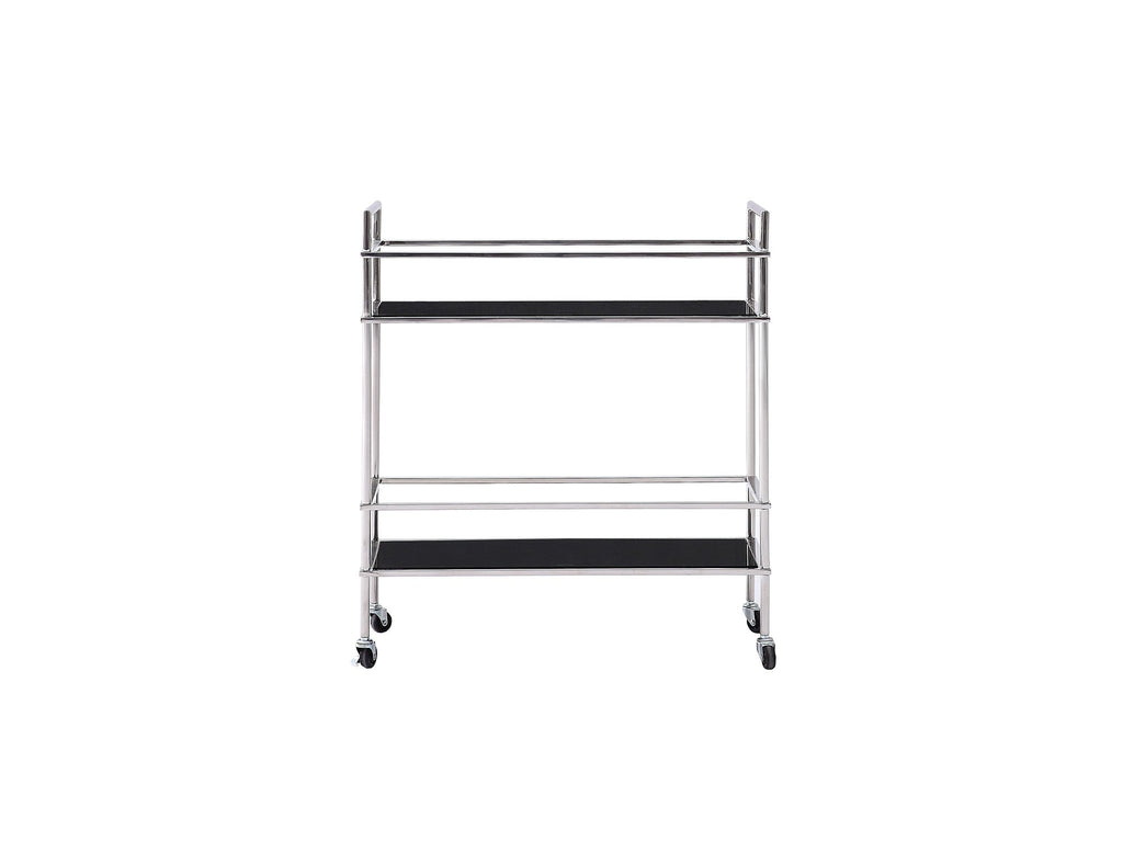 Whiteline Modern Living - Jessica Side Table/Bar Cart - UNQFurniture