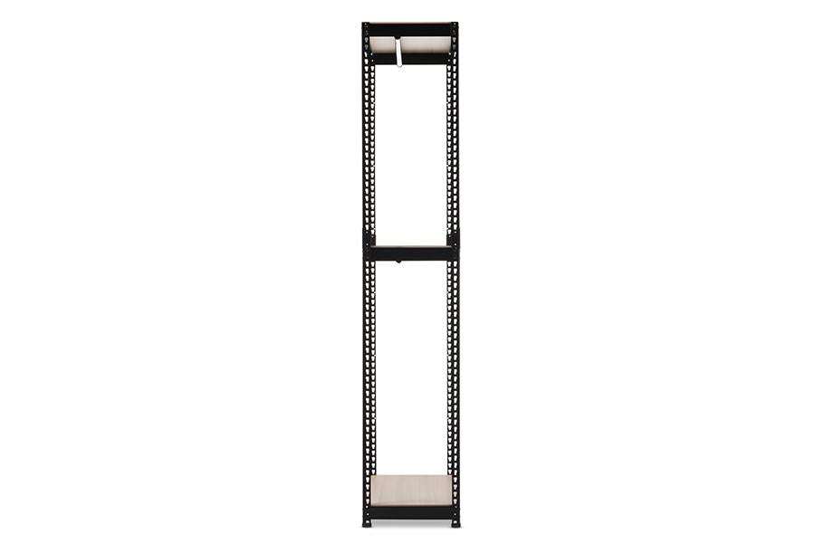 Baxton Studio Gavin Black Metal 3-Shelf Closet Storage Racking Organizer