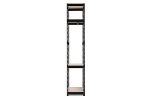 Baxton Studio Gavin Black Metal 4-Shelf Closet Storage Racking Organizer