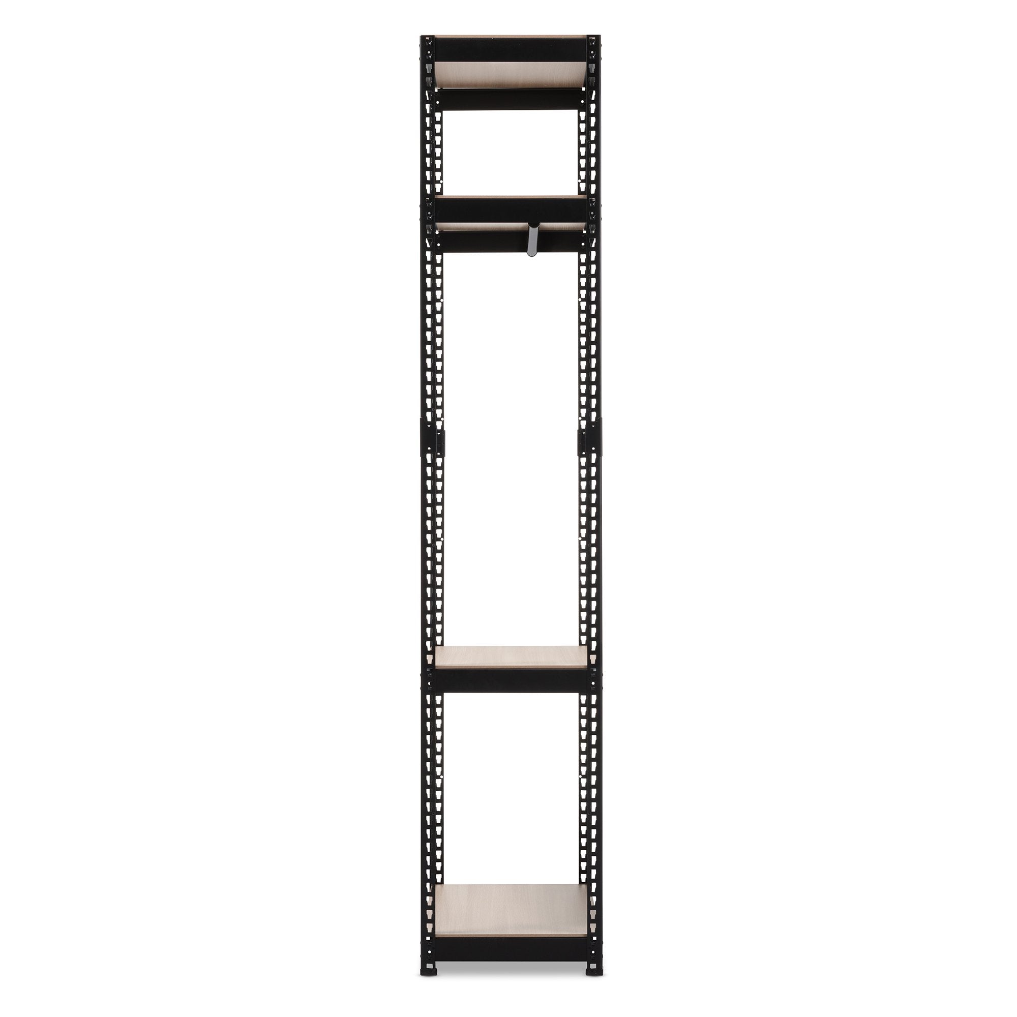 Baxton Studio Gavin Black Metal 4-Shelf Closet Storage Racking Organizer