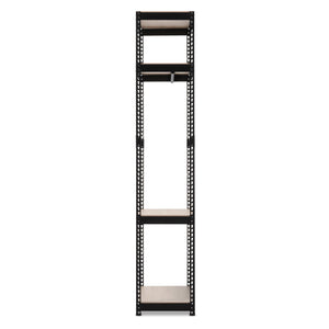 Baxton Studio Gavin Black Metal 4-Shelf Closet Storage Racking Organizer