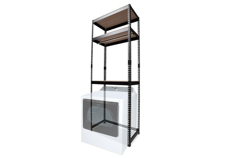 Baxton Studio Gavin Black Metal 4-Shelf Closet Storage Racking Organizer