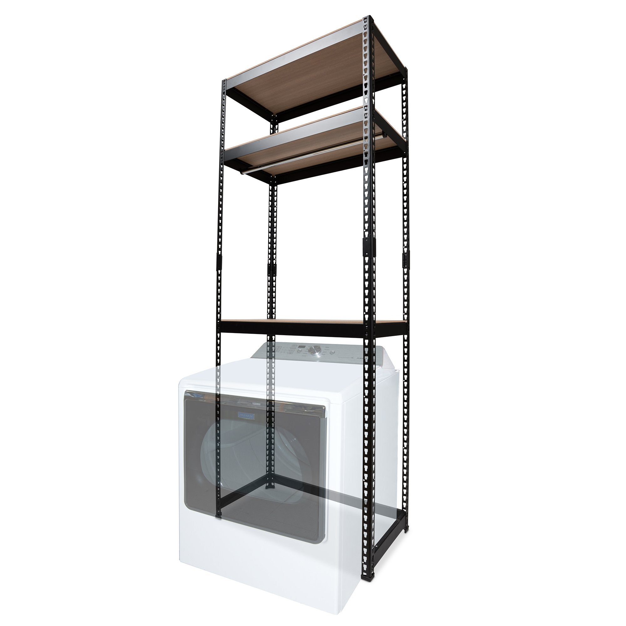 Baxton Studio Gavin Black Metal 4-Shelf Closet Storage Racking Organizer