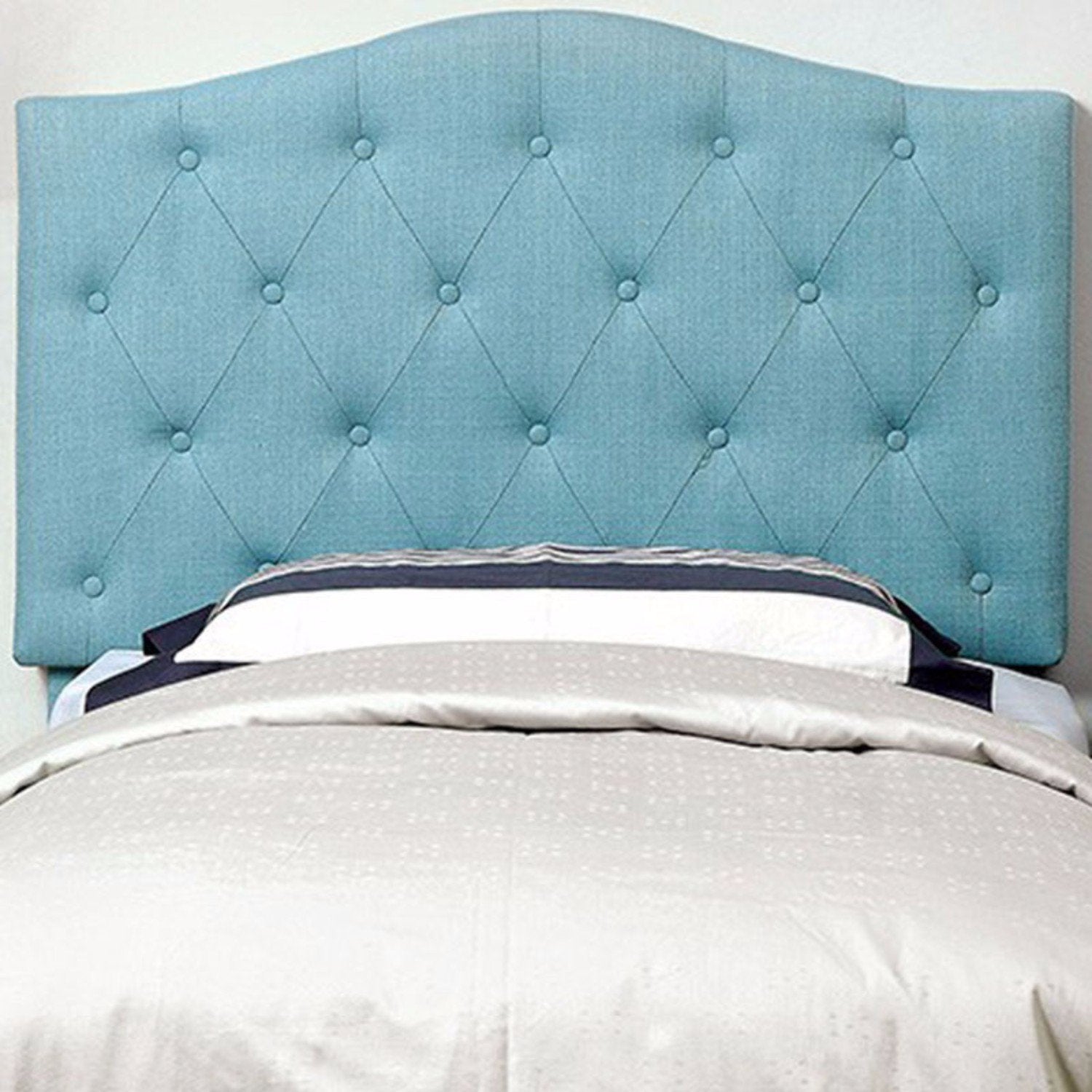 Alipaz Contemporary Twin Size Headboard, Blue