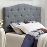 Alipaz Contemporary Twin Size Headboard, Gray