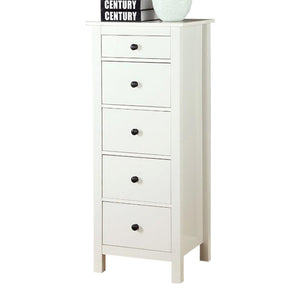 Well-designed Wooden Chest With 5 Drawers, White