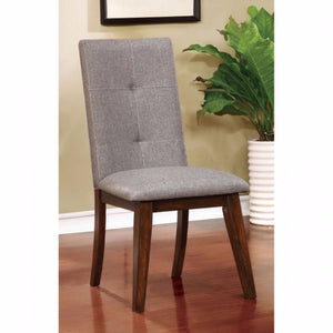 Abelone Mid-Century Modern Style Side Chair, Walnut-Set Of 2