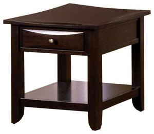 Baldwin Transitional End Table, Espresso Finish