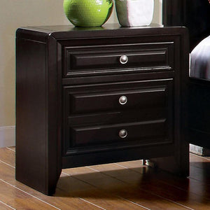 Yorkville Transitional Nightstand, Espresso Finish