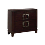 Balfour Transitional Night Stand In Brown Cherry Finish