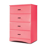 Wooden Chest With Handle Bar In Pink