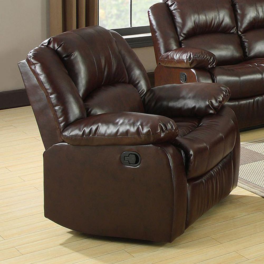 Winslow Rustic Brown Bonded Leather Match Recliner Chair