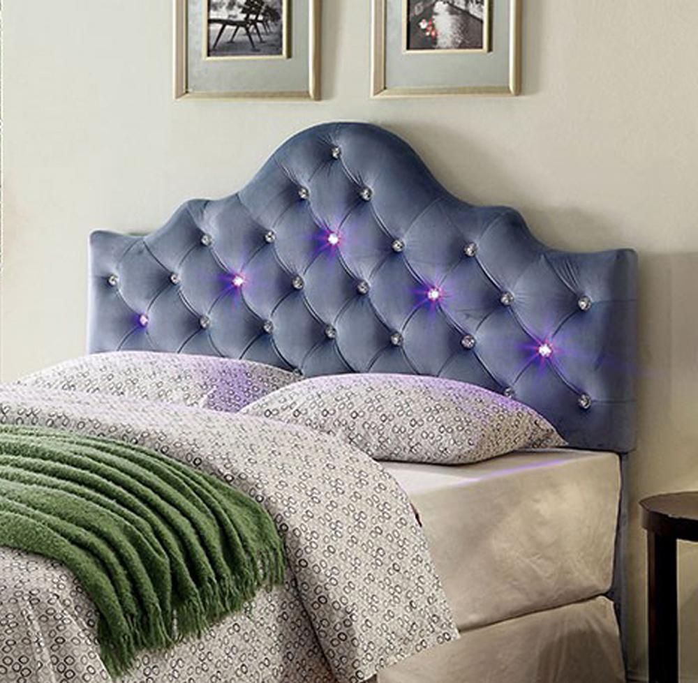 Aldebaran Contemporary King Headboard, Blue