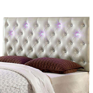 Aldebaran Contemporary Style Pearl White Headboard