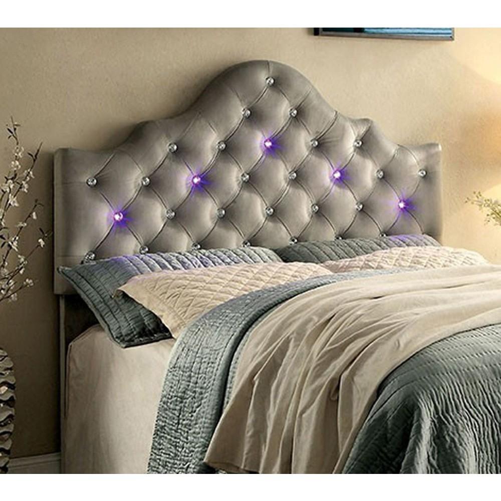 Aldebaran Contemporary Headboard King Size Headboard, Gray