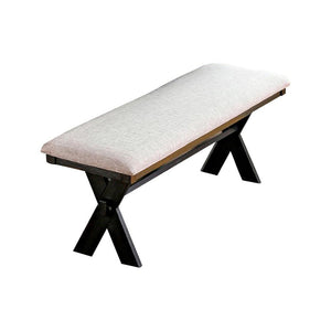 Xanthe Transitional Bench, Brushed Black Finish