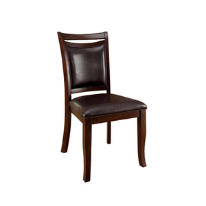 Woodside Transitional Side Chair , Expresso Finish, Set Of 2