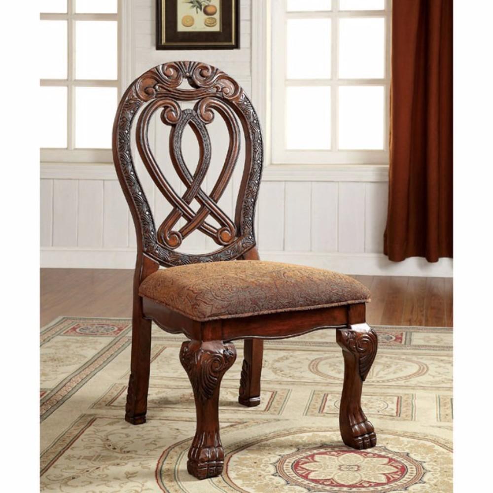 Wyndmere Traditional Side Chair, Cherry Finish, Set Of 2