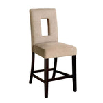 West Palm II Counter Height Chair With Fabric, Espresso, Set Of 2