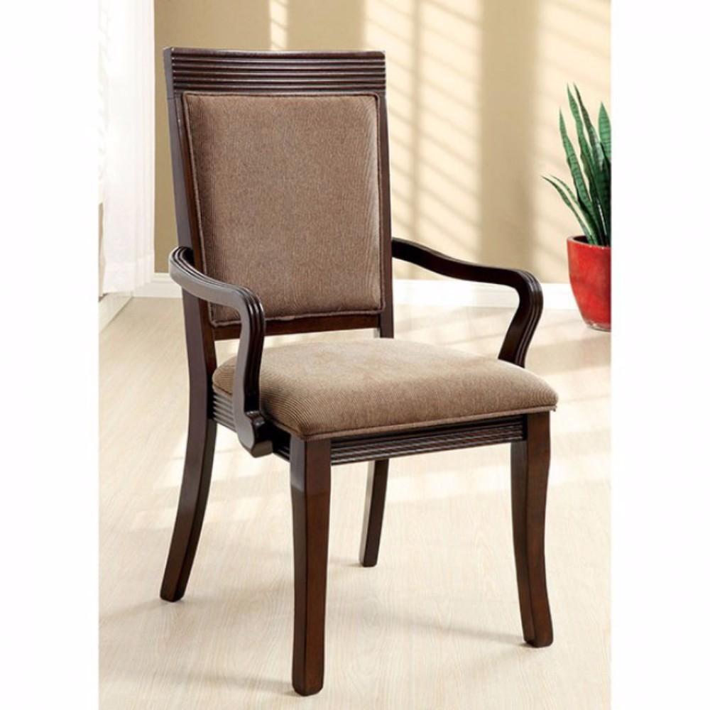 Woodmont Contemporary Arm Chair, Walnut Finish, Set Of 2