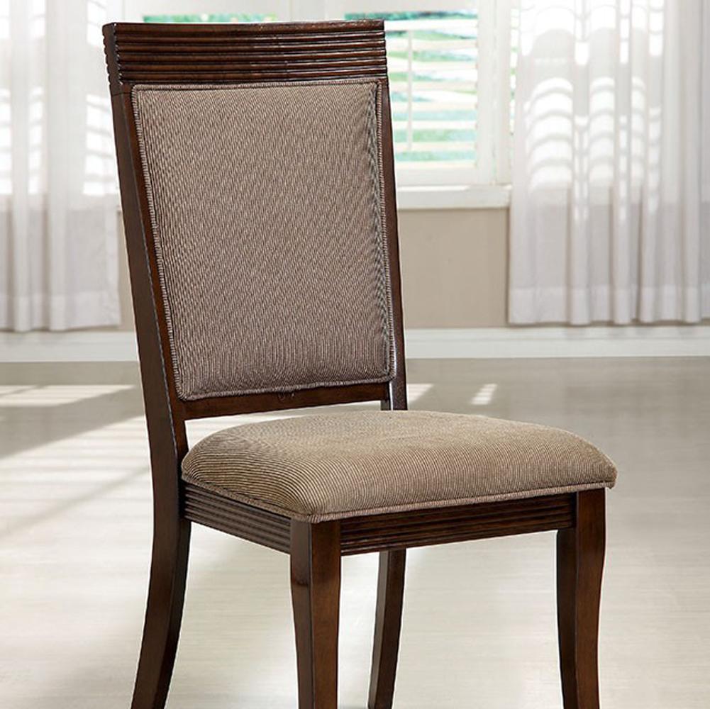 Woodmont Contemporary Side Chair, Walnut Finish, Set Of 2