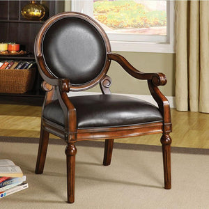 West Point Traditional Accent Chair, Tobacco Oak