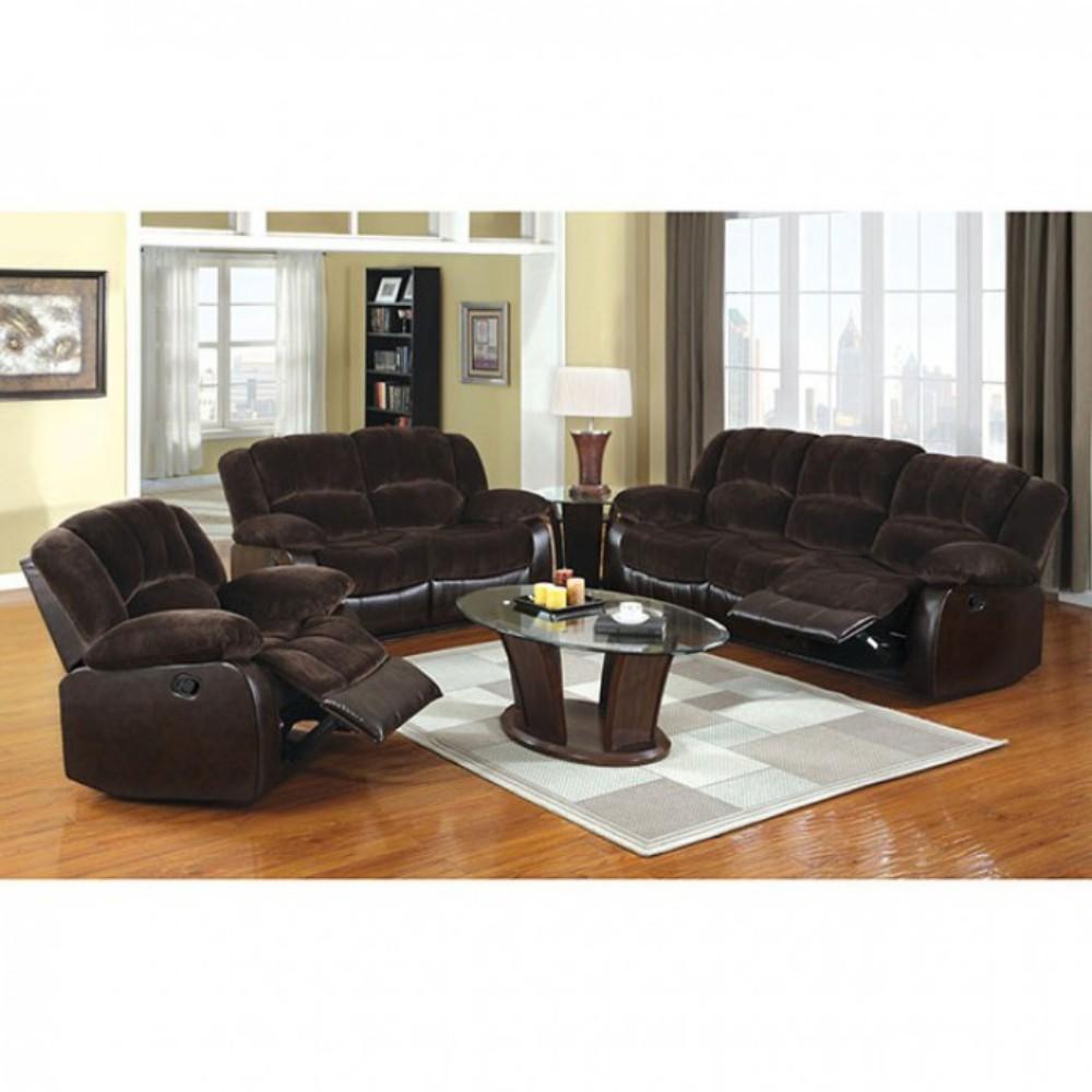 Alluring Transitional Style Comfy Loveseat, Brown