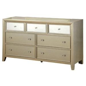 Alluring Wooden Dresser In Contemporary Style, Silver