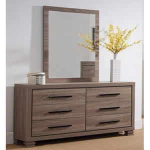 Well Crafted Marvelous Mirror With Brown Finish Wooden Frame.