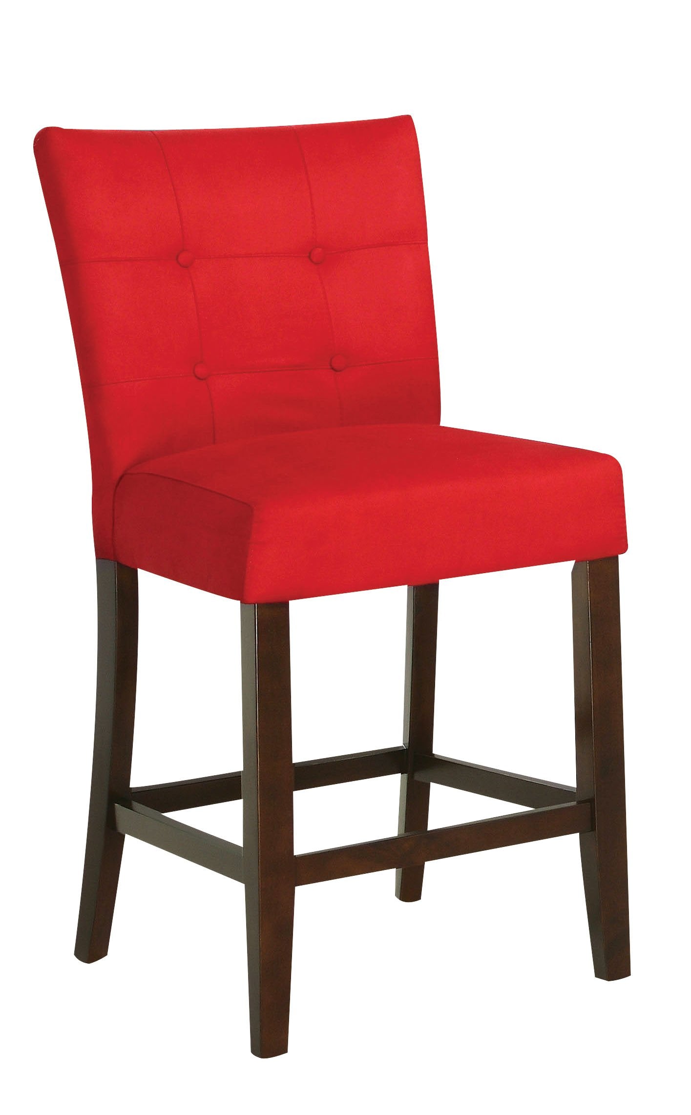 Baldwin Counter Height Chair - Set Of 2, Red & Walnut