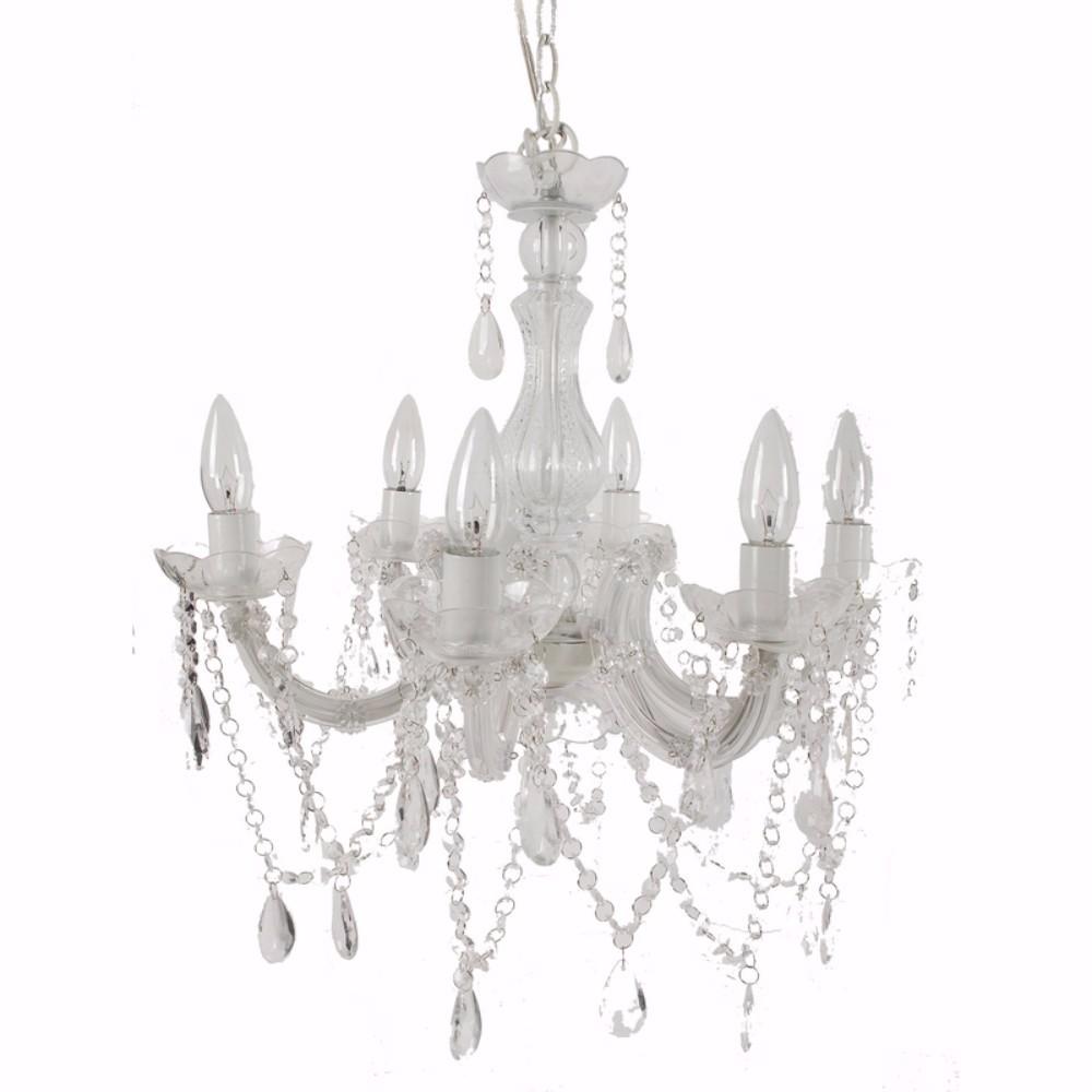 Alluringly Captive Winter Blanche Beaded Chandelier