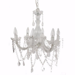 Alluringly Captive Winter Blanche Beaded Chandelier