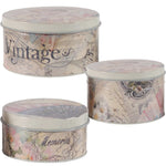 Awesome Print Multicolor decorative Tin Boxes - Set of 3