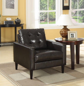 Balin Accent Club Arm Chair, Espresso, Polyurethane