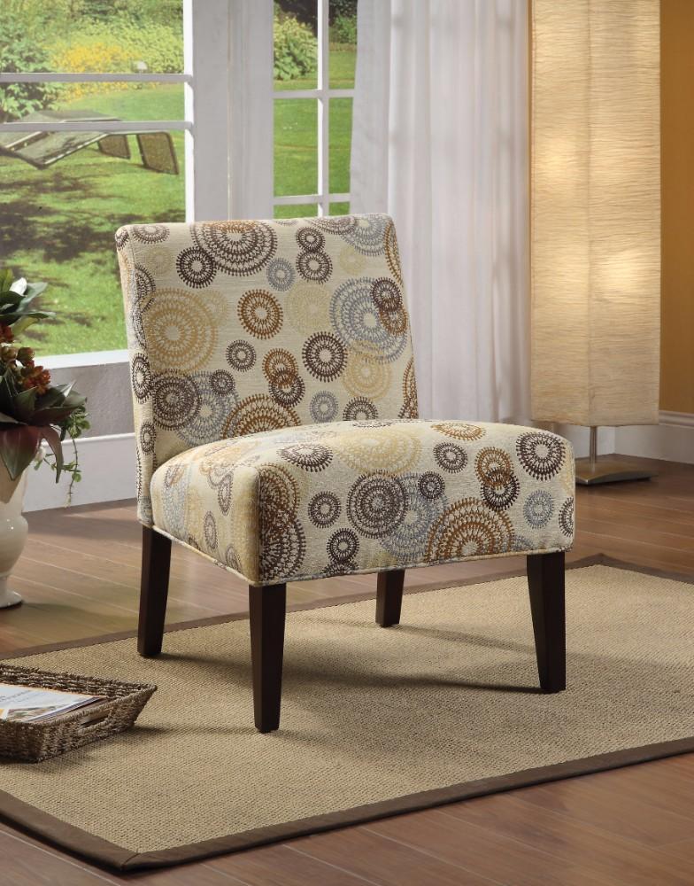 Aberly Accent Chair With Printed Fabric