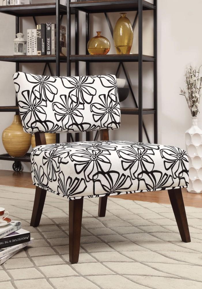 Able Accent Armless Chair, White