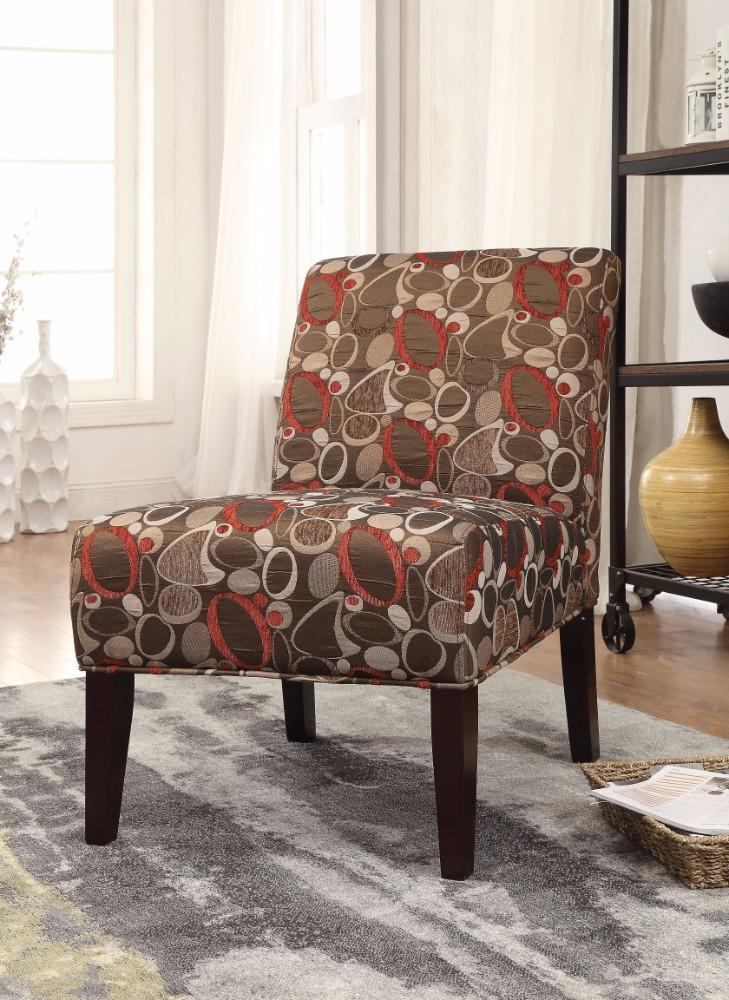 Aberly Accent Chair, Stylish Fabric Print