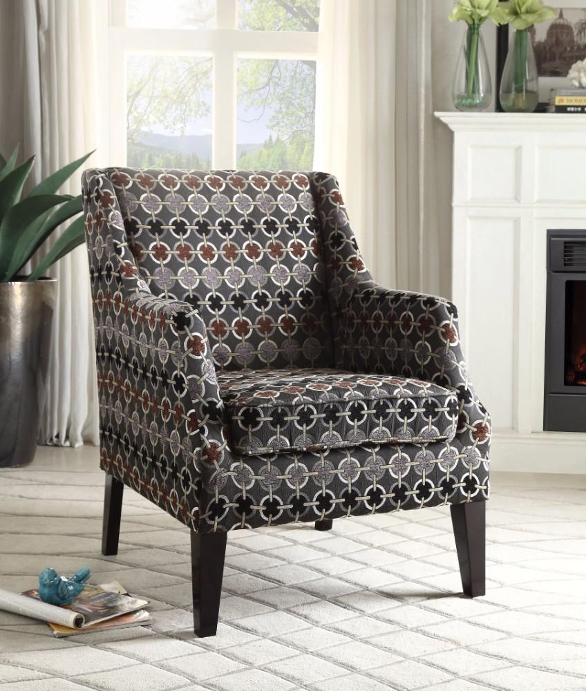 Zarate Accent Chair, Pattern Fabric