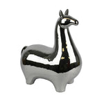 Artistic Ceramic decor Horse In Shinny Silver Finish, Large