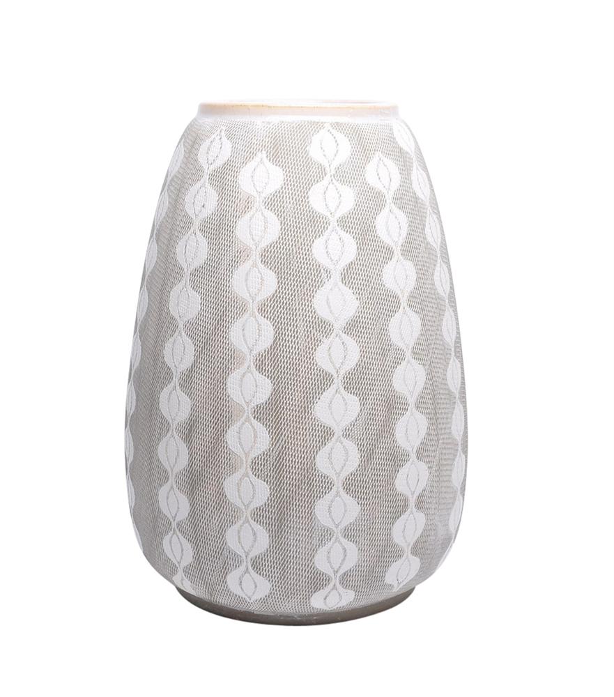 Alluring Ceramic Planter, Gray And White